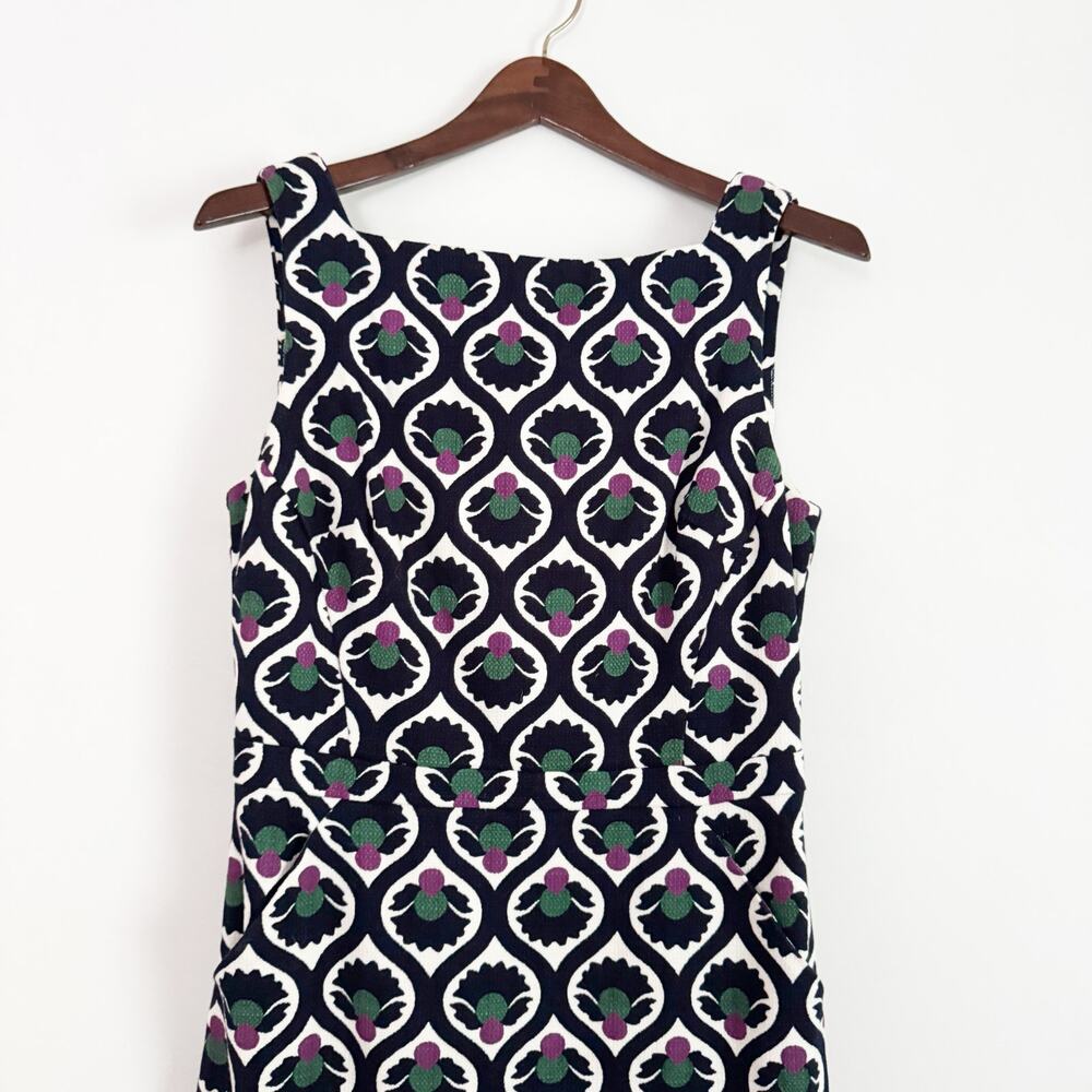 BODEN Heather Textured Shift Dress Navy Blue 6 - Picture 3 of 10